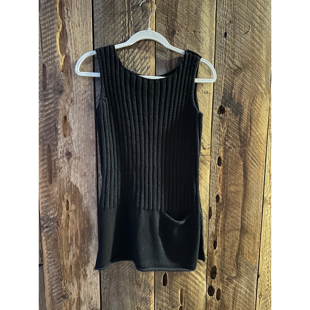 Vintage J Jill Knit Tunic Capsule Minimalist Ribbed Cottagecore Layering Top S